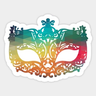 Rainbow Carnival Mask Sticker